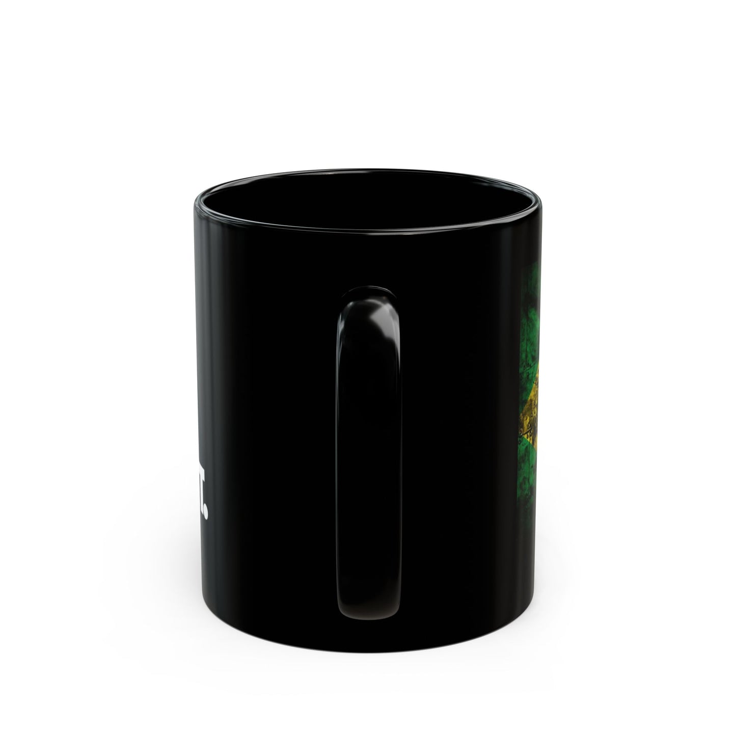 Brazil Flag & CBF Crest Black Mug — Soccer Fan Coffee Cup