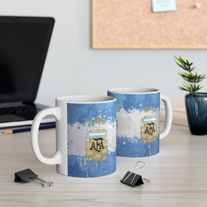 Argentina Flag Soccer Mug — AFA Crest 11oz