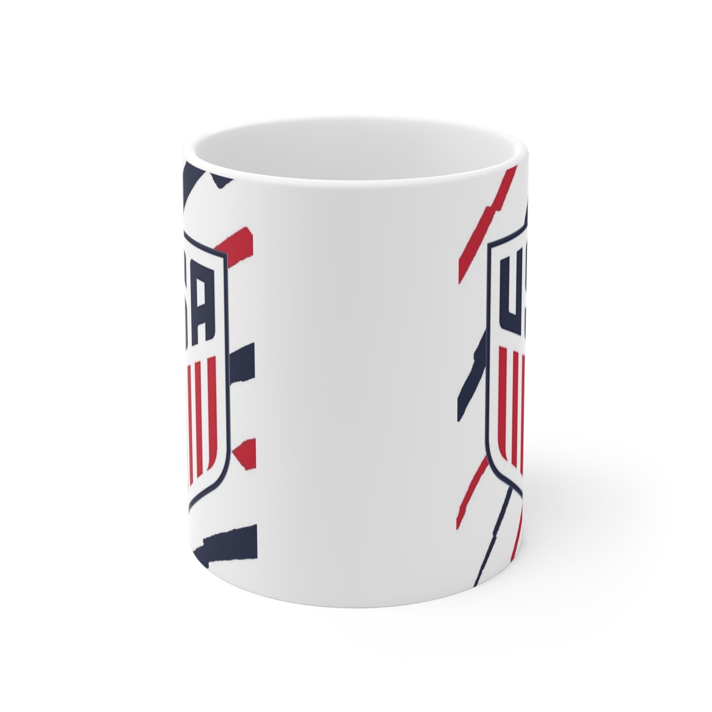 USA Shield 11oz Coffee Mug – Patriotic Red White Blue Drinkware