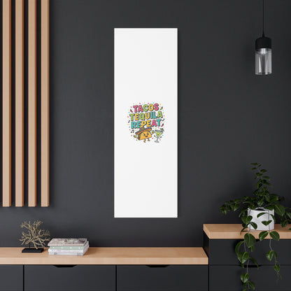 Tacos Tequila Repeat Canvas | Cinco de Mayo party wall art