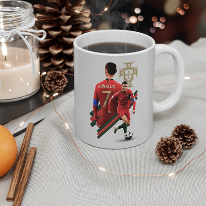 Soccer Legend No.7 Ceramic Mug — Portugal Football Player Design