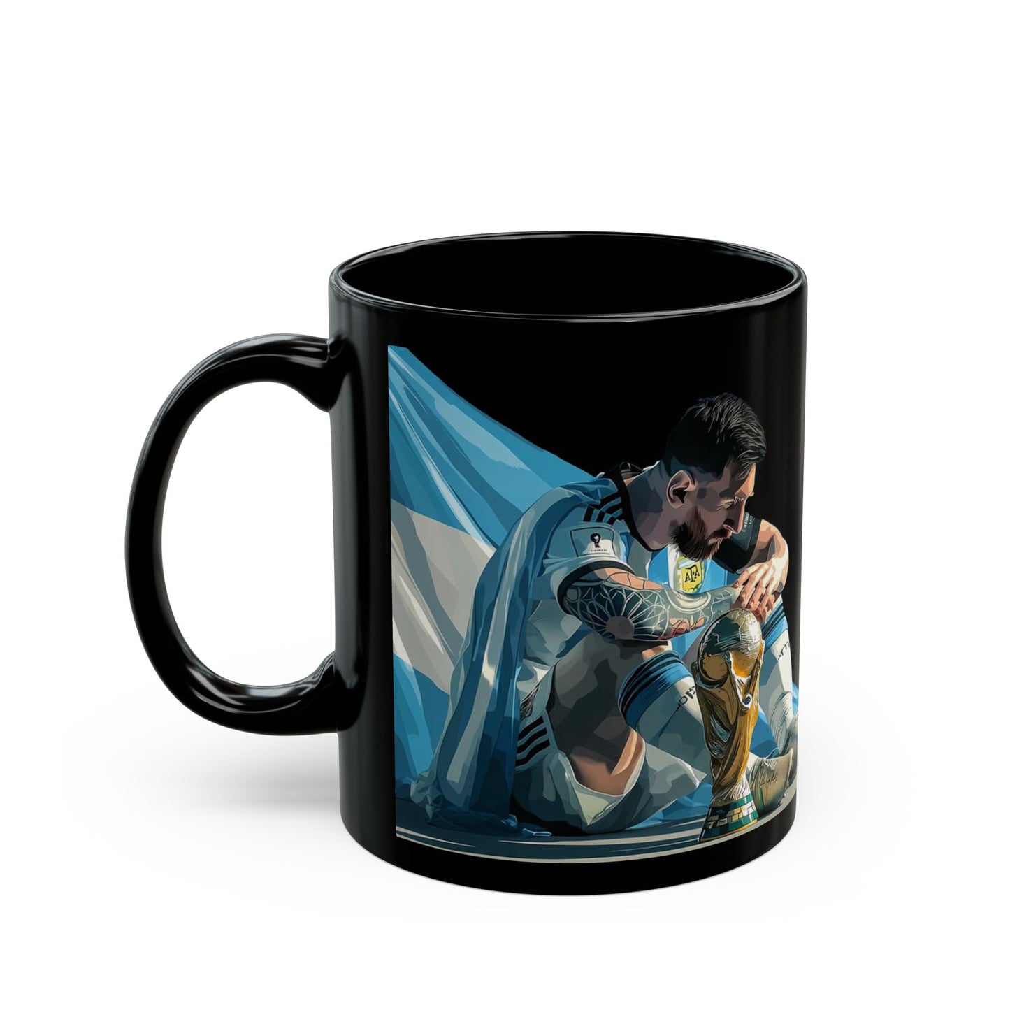 Argentina AFA Soccer Black Mug — Football Fan Coffee Cup (11oz/15oz)