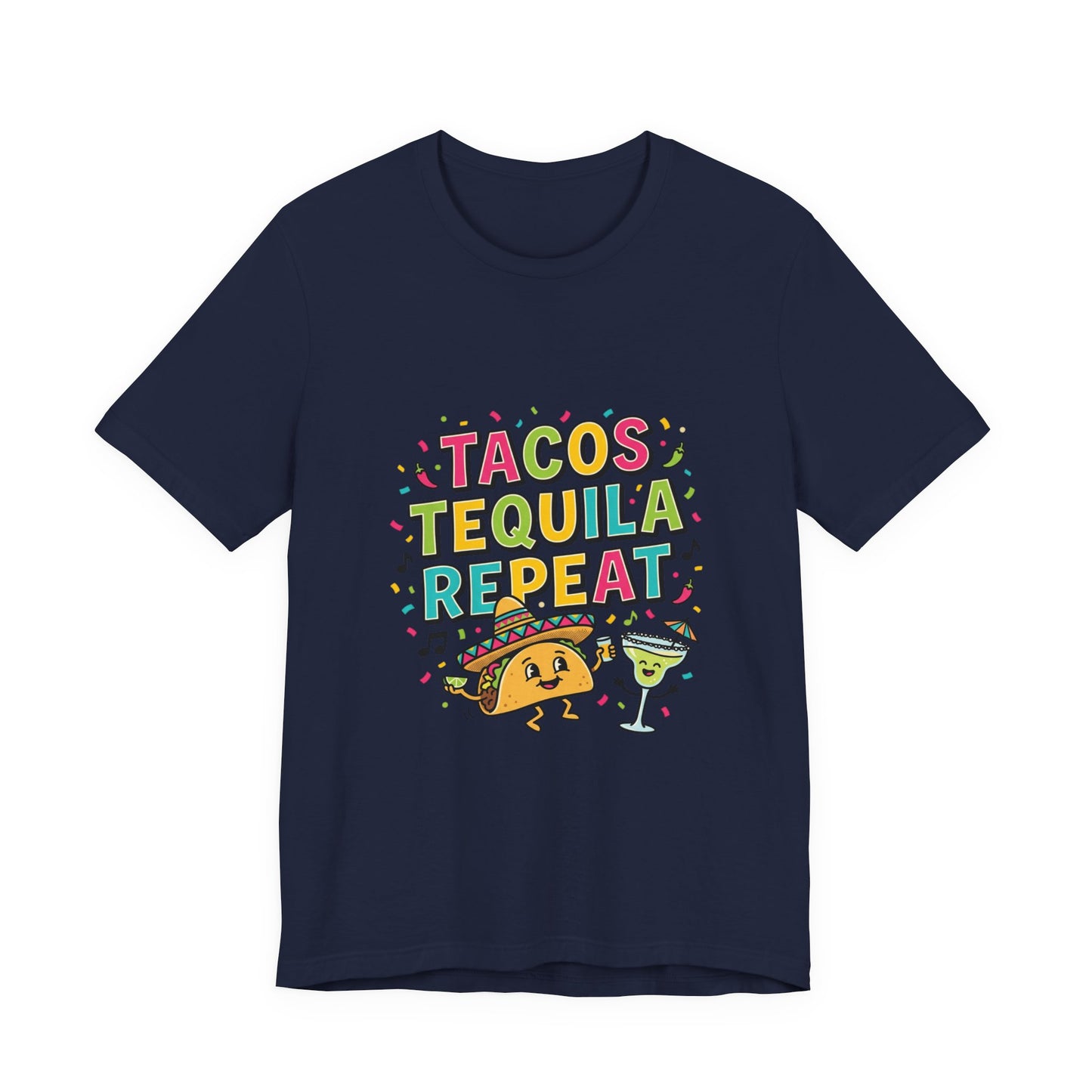 Tacos Tequila Repeat Tee | Cinco de Mayo fiesta shirt