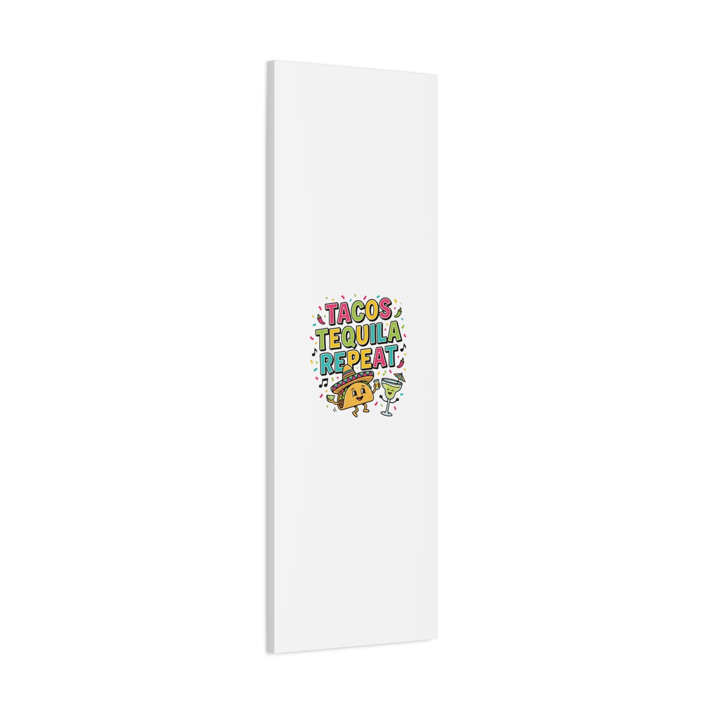Tacos Tequila Repeat Canvas | Cinco de Mayo party wall art