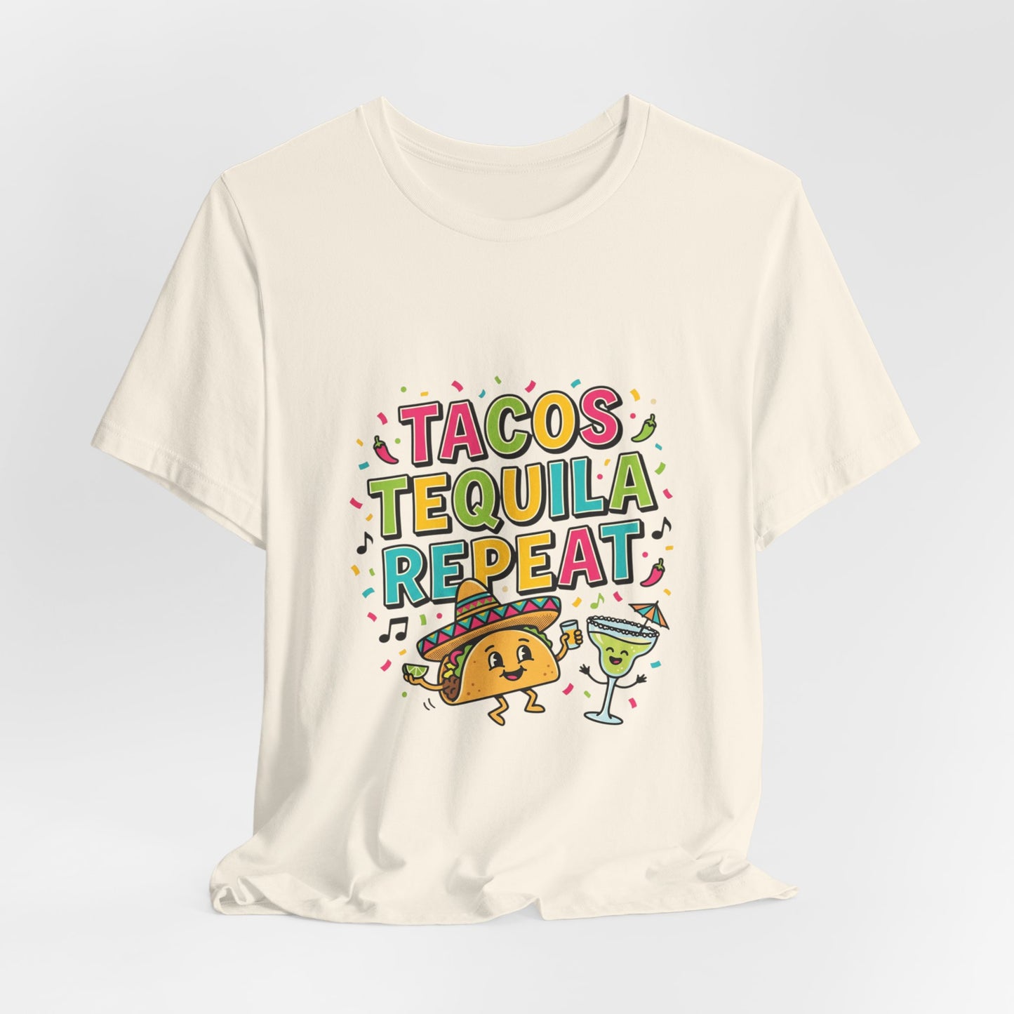 Tacos Tequila Repeat Tee | Cinco de Mayo fiesta shirt