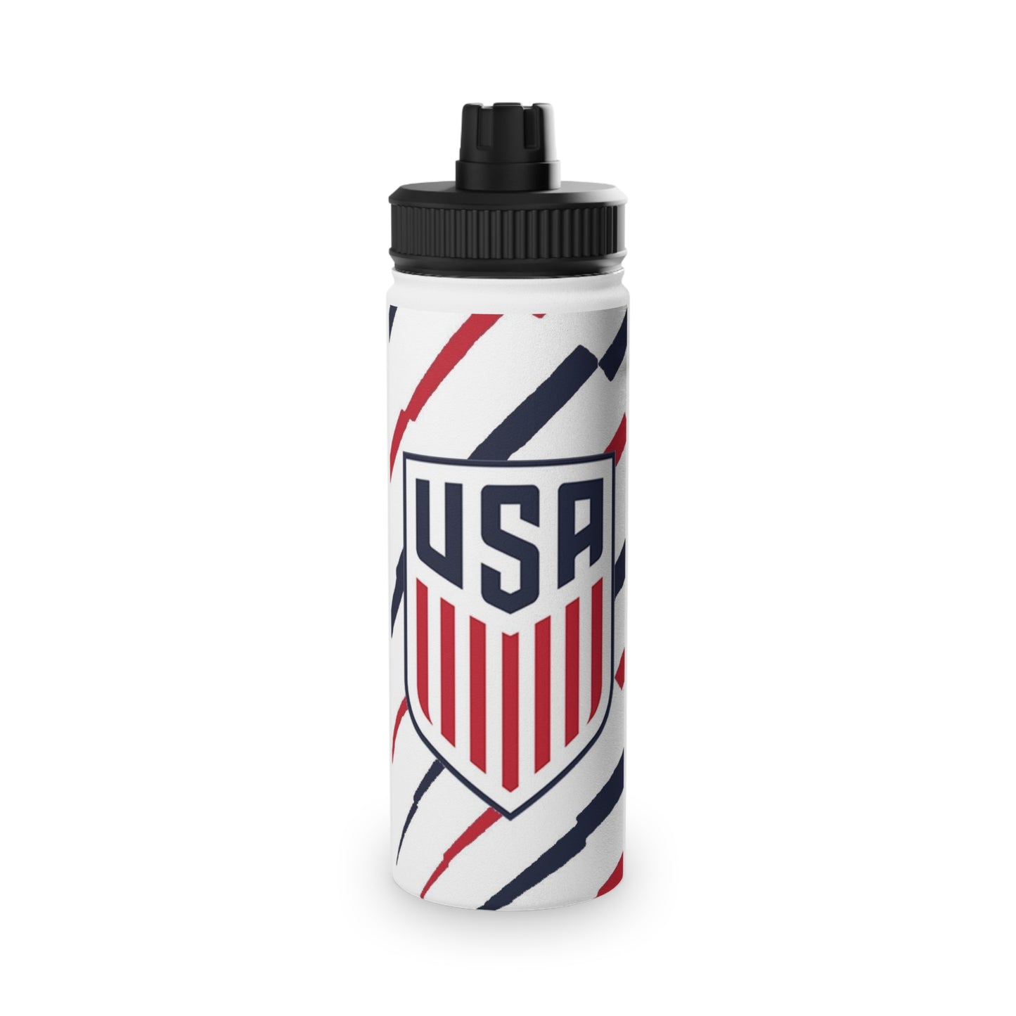 USA Shield Stainless Steel Sports Water Bottle - Patriotic Athletic Hydration