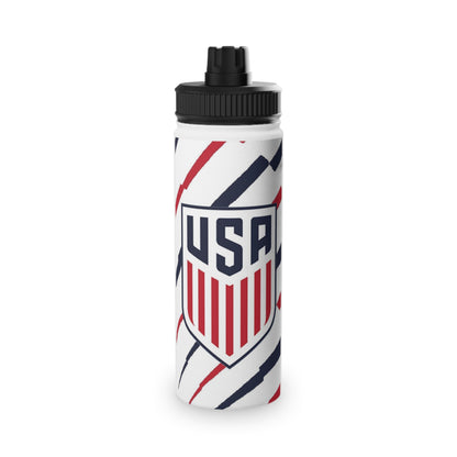 USA Shield Stainless Steel Sports Water Bottle - Patriotic Athletic Hydration