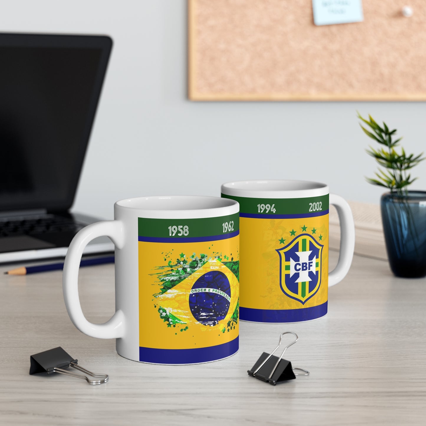 Brazil Flag Coffee Mug – Vintage World Cup Years 11oz