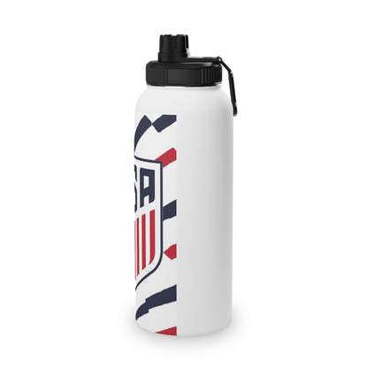 USA Shield Stainless Steel Sports Water Bottle - Patriotic Athletic Hydration