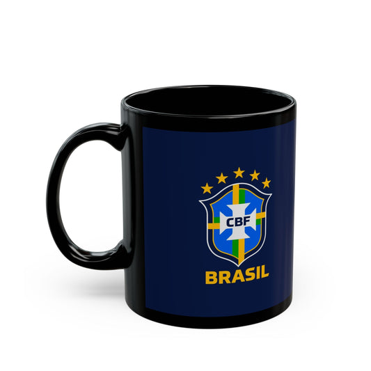 Brazil CBF Crest Black Coffee Mug (11oz & 15oz)
