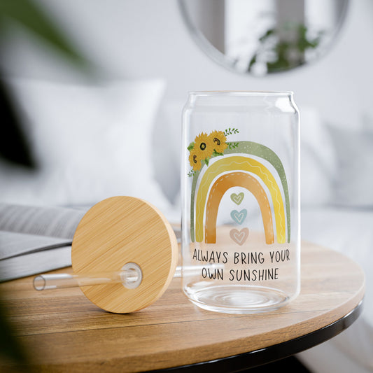 Bring your own sunshing- Sipper style clear glassware