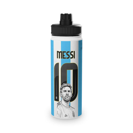 Lionel Messi #10 Argentina Stainless Steel Sports Water Bottle