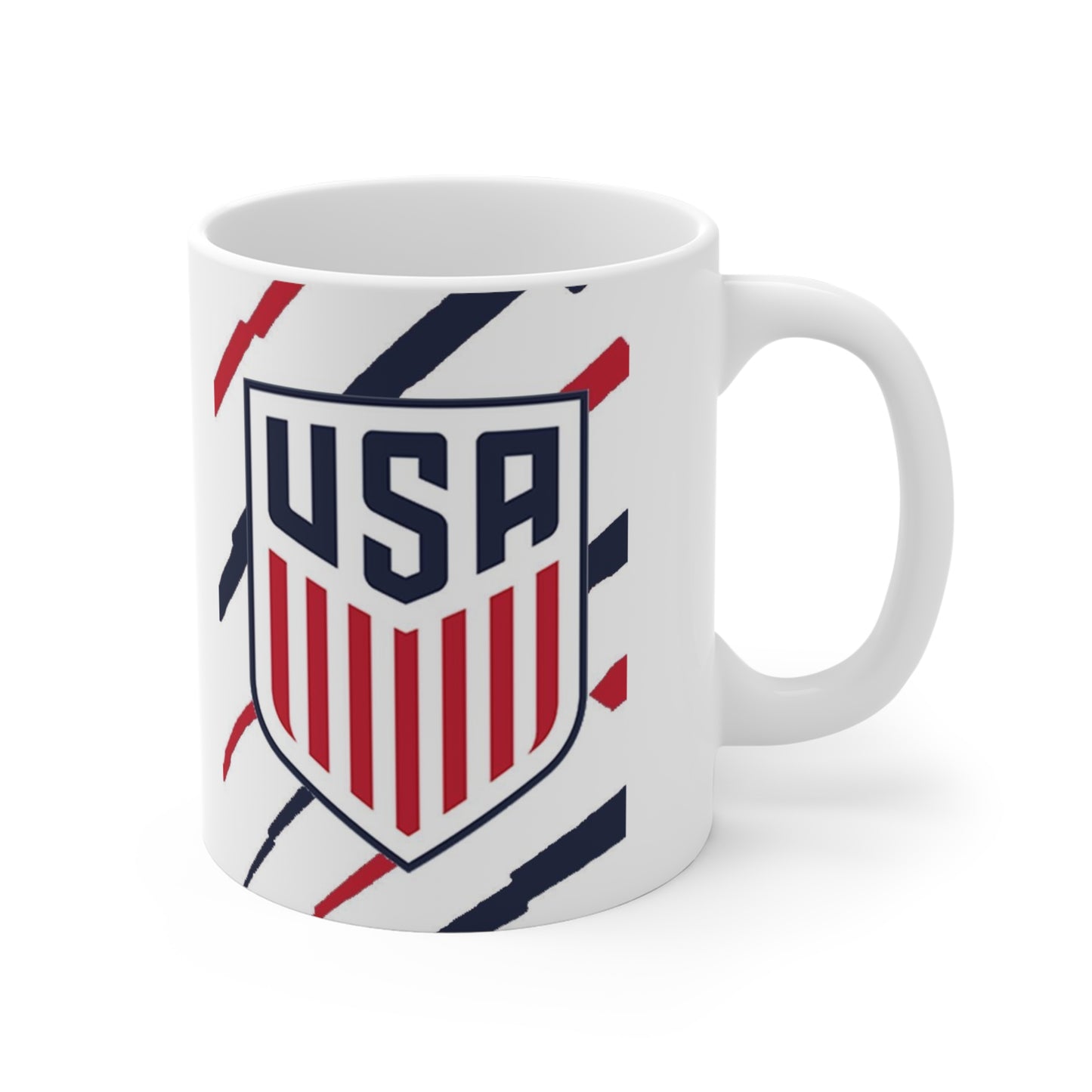 USA Shield 11oz Coffee Mug – Patriotic Red White Blue Drinkware