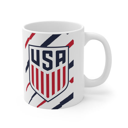 USA Shield 11oz Coffee Mug – Patriotic Red White Blue Drinkware