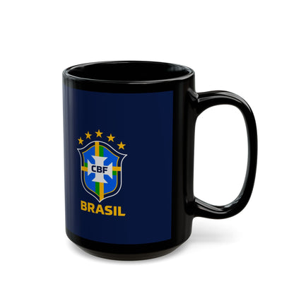 Brazil CBF Crest Black Coffee Mug (11oz & 15oz)