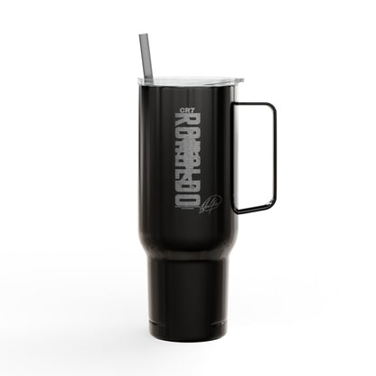 CR7 Ronaldo Signature 40oz Insulated Engraved Tumbler with Handle & Lid