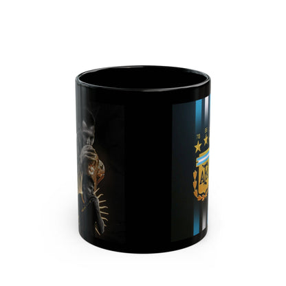 Argentina Football Crest Black Mug – AFA Soccer Coffee Cup