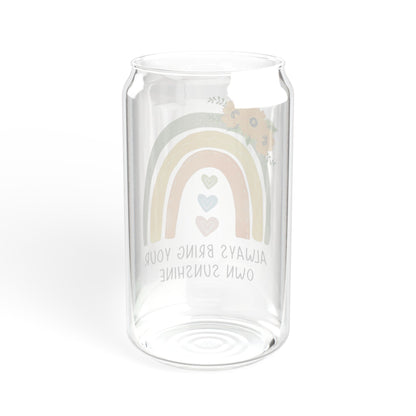 Bring your own sunshing- Sipper style clear glassware