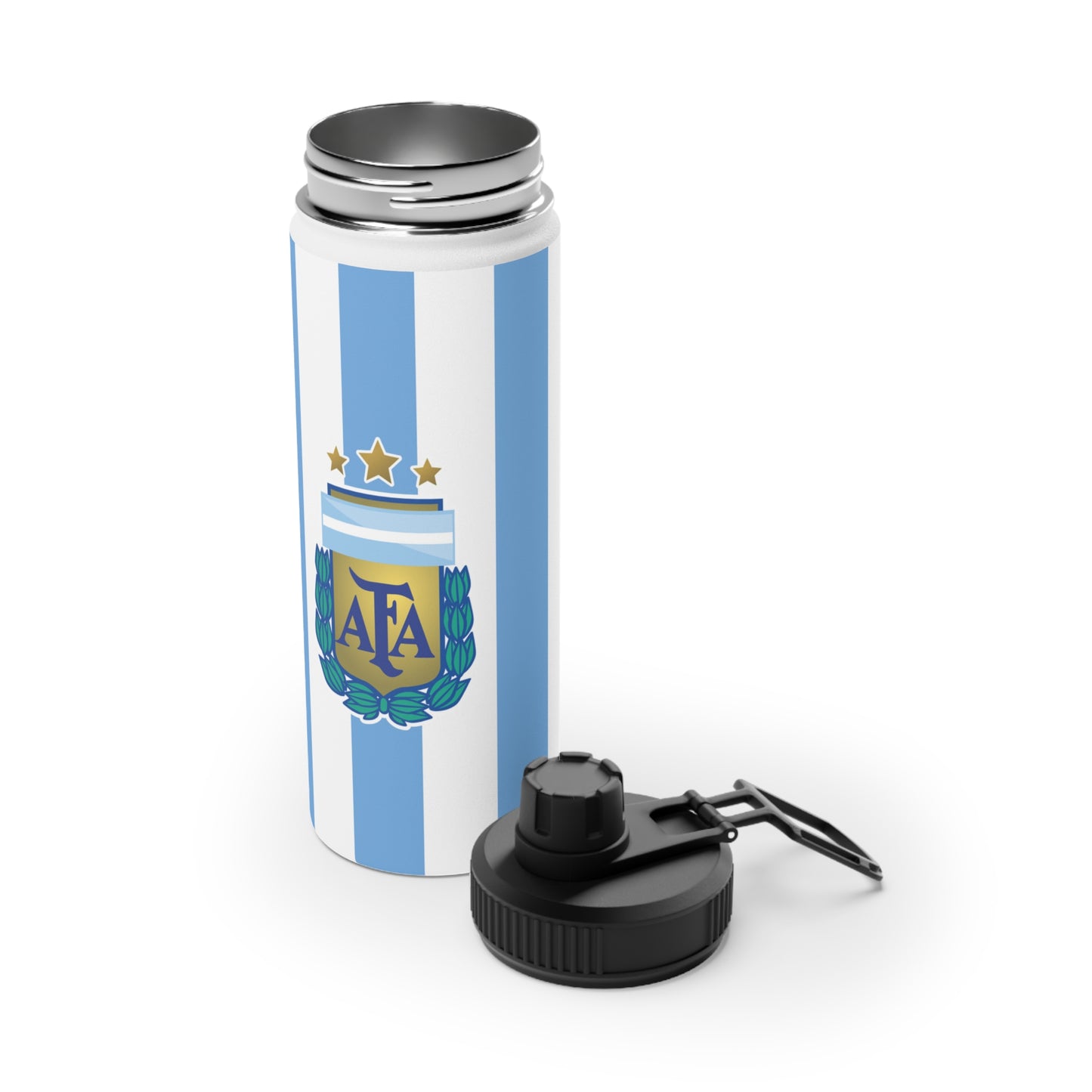 Argentina Crest Stainless Steel Sports Water Bottle – AFA Flag Design