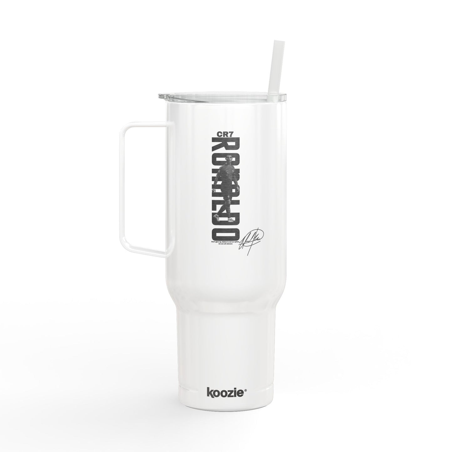 CR7 Ronaldo Signature 40oz Insulated Engraved Tumbler with Handle & Lid