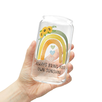 Bring your own sunshing- Sipper style clear glassware