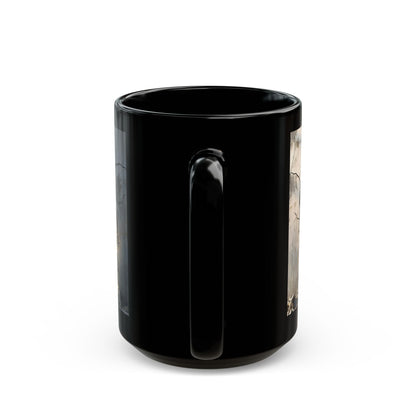 3D Bookshelf Coffee Mug — Black Ceramic (11oz, 15oz)