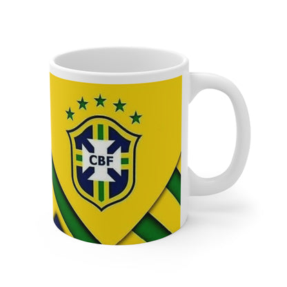 Brazil Flag Coffee Mug - Ordem e Progresso 11oz