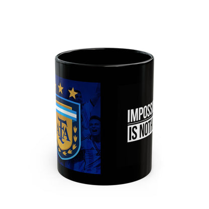 Impossible Is Nothing Black Mug — Motivational Coffee Cup (11oz/15oz)