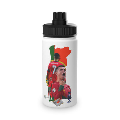 Portugal Soccer Stainless Steel Water Bottle — Cristiano Ronaldo Tribute Sports Bottle
