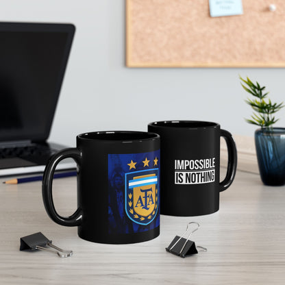 Impossible Is Nothing Black Mug — Motivational Coffee Cup (11oz/15oz)