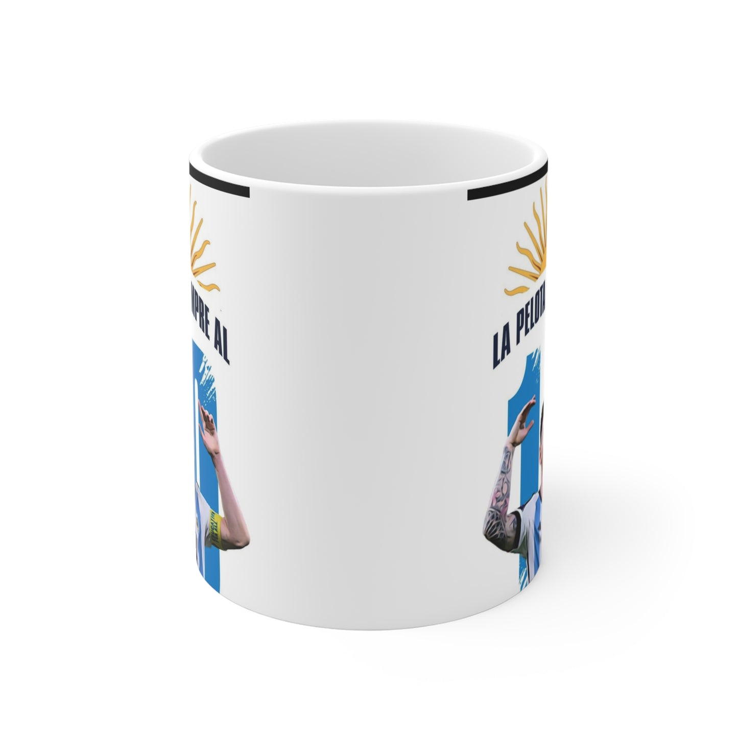 Soccer Mug — "La Pelota Siempre Al 10" Messi Argentina Coffee Cup
