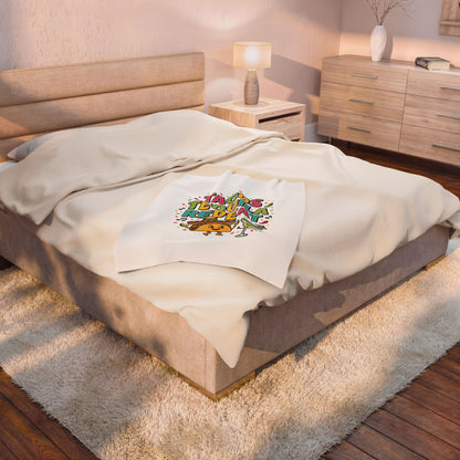 Tacos Tequila Repeat Velveteen Blanket | Cinco de Mayo fiesta humor