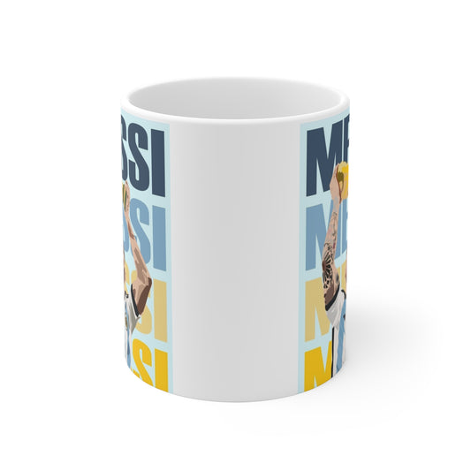 Messi World Cup Champion Mug — Lionel Messi Argentina Football Coffee Cup