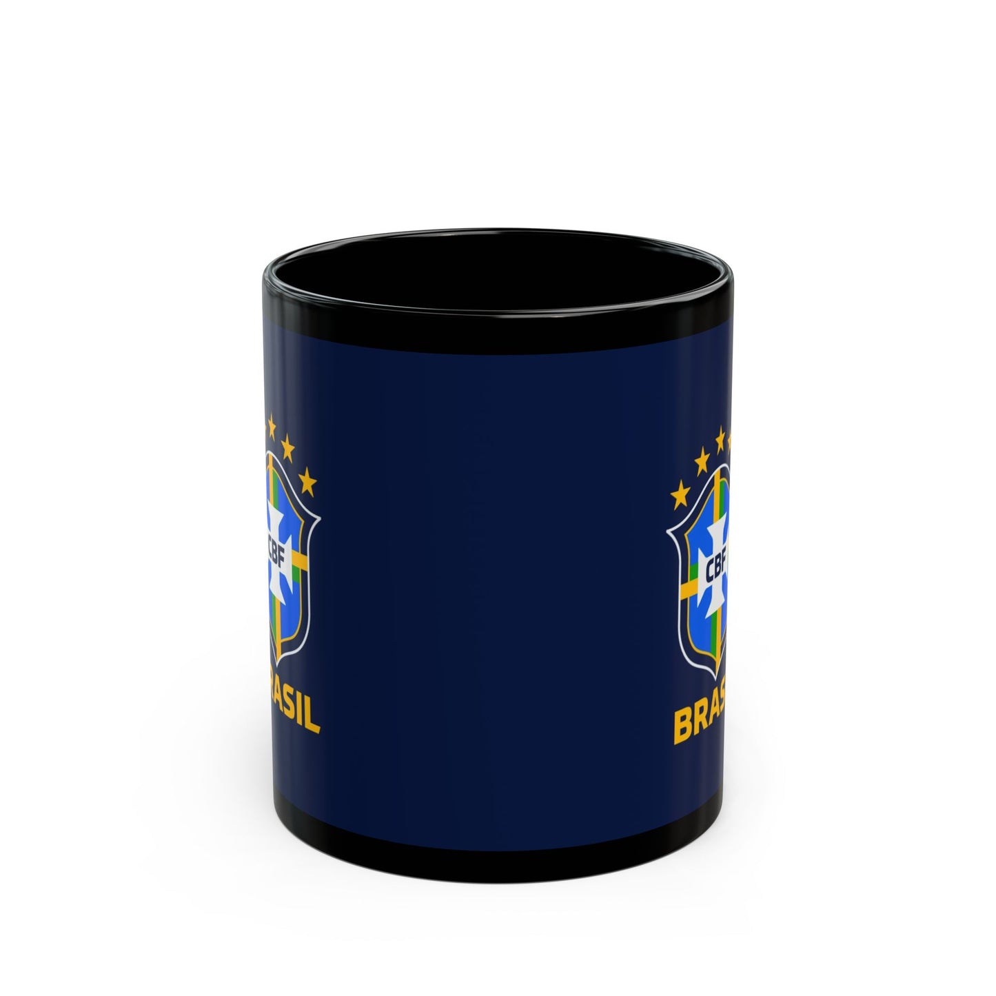 Brazil CBF Crest Black Coffee Mug (11oz & 15oz)