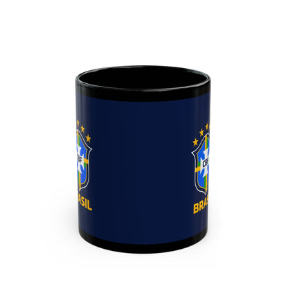 Brazil CBF Crest Black Coffee Mug (11oz & 15oz)
