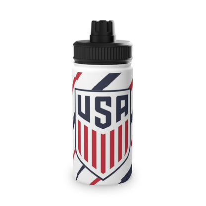 USA Shield Stainless Steel Sports Water Bottle - Patriotic Athletic Hydration