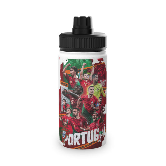 Portugal Soccer Team Stainless Steel Water Bottle — Sports Lid, Fan Travel Bottle