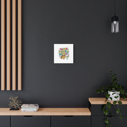 Tacos Tequila Repeat Canvas | Cinco de Mayo party wall art