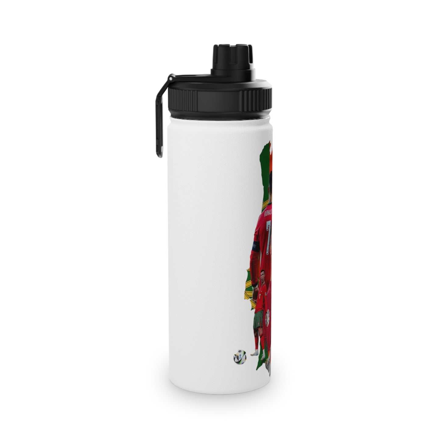 Portugal Soccer Stainless Steel Water Bottle — Cristiano Ronaldo Tribute Sports Bottle