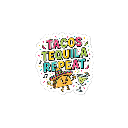 Tacos Tequila Repeat Sticker | Cinco de Mayo, Fiesta Humor