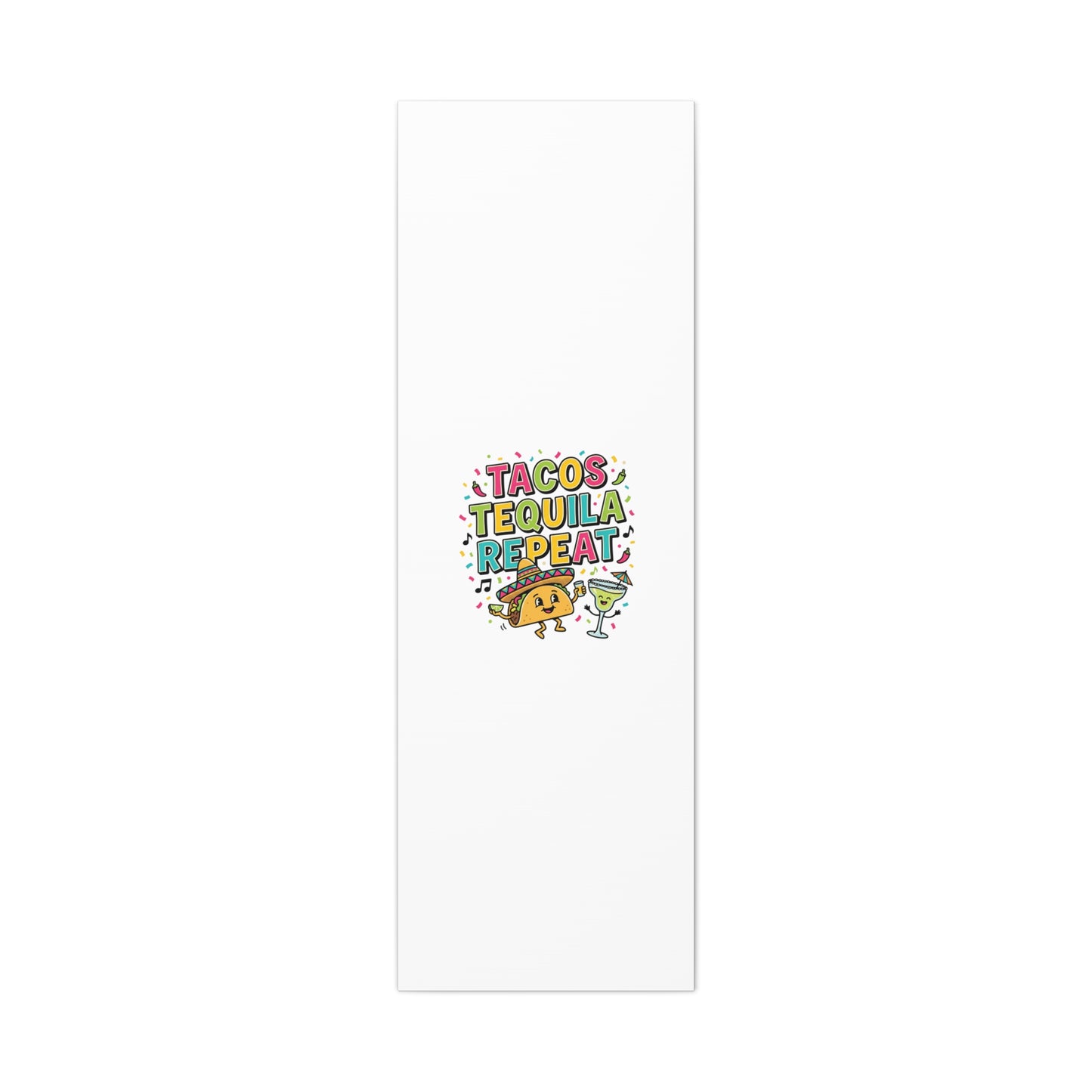 Tacos Tequila Repeat Canvas | Cinco de Mayo party wall art