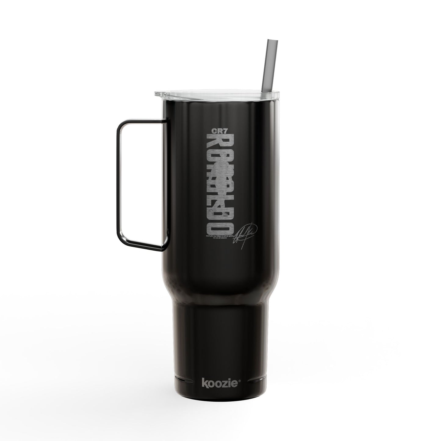 CR7 Ronaldo Signature 40oz Insulated Engraved Tumbler with Handle & Lid