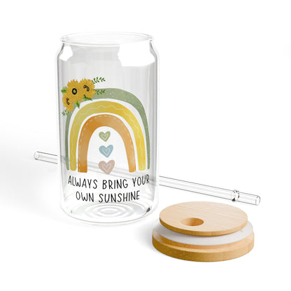 Bring your own sunshing- Sipper style clear glassware