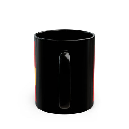 Spain Flag Coffee Mug — Spanish Crest 11oz/15oz Black Ceramic