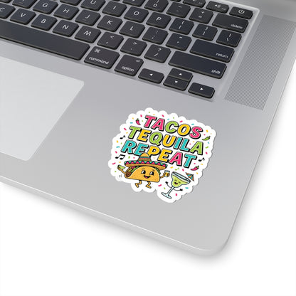 Tacos Tequila Repeat Sticker | Cinco de Mayo, Fiesta Humor