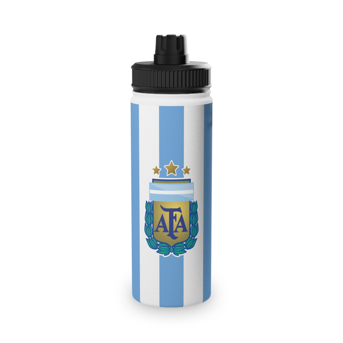 Argentina Crest Stainless Steel Sports Water Bottle – AFA Flag Design