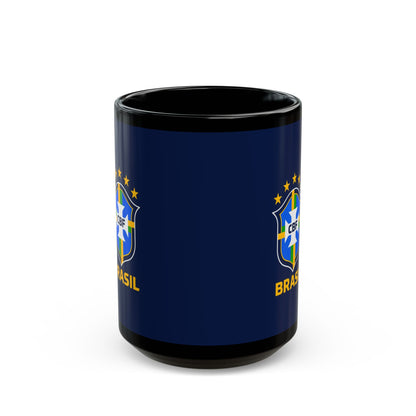 Brazil CBF Crest Black Coffee Mug (11oz & 15oz)