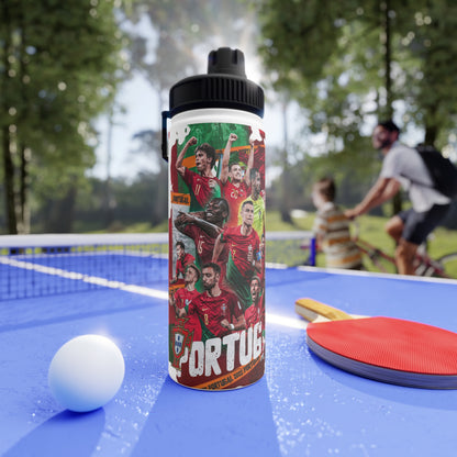 Portugal Soccer Team Stainless Steel Water Bottle — Sports Lid, Fan Travel Bottle