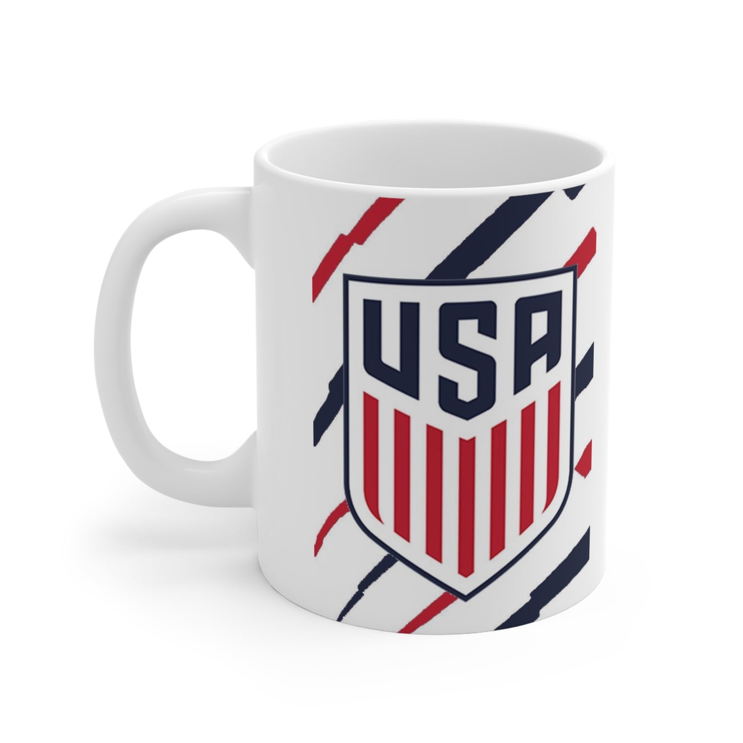USA Shield 11oz Coffee Mug – Patriotic Red White Blue Drinkware