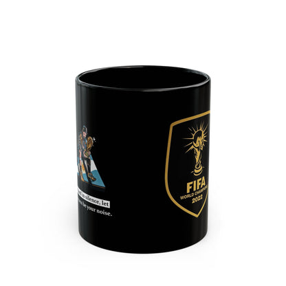 FIFA World Champions 2022 Black Coffee Mug – Gold Emblem Soccer Trophy (11oz & 15oz)
